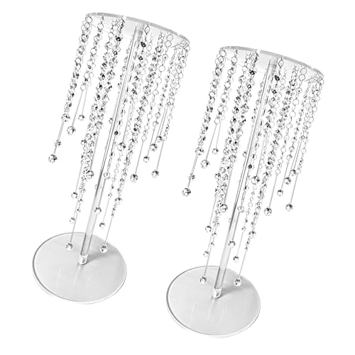 Soportes florales transparentes para decoración simple de mesas de comedor 2