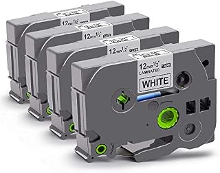 Aitaperste Compatible Label Tape Replacement for Brother TZe-231 Laminated 12mm 0.47 White to