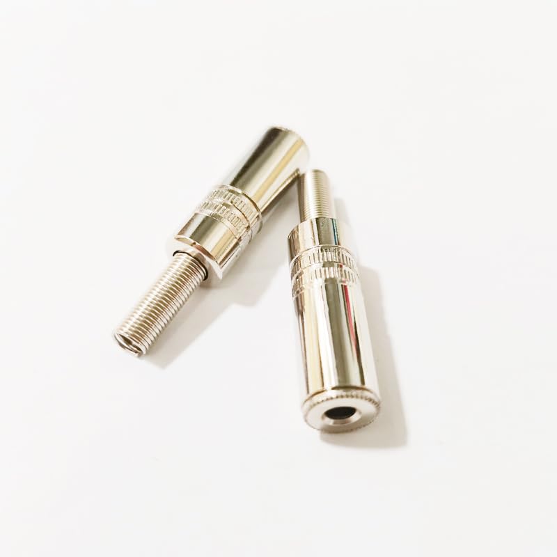 Wiring Connecting Terminals - NCHTEK Metal Shell 3.5mm Jack Stereo Audio Female Socket Connector for 3.5 Male Headphones Speaker Cable 100 pcs,