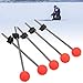 SPYMINNPOO 5PCS Ice Fishing Rod Tip, Wear Resistants Stainless Steel Mini Portable Winter Fishing Rod for Rivers, Reservoirs, Beaches (M)