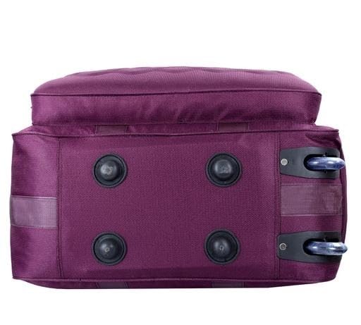 Image of Strong Rolling Trolley Bag with Large Storage Area and Easy Maneuver Handle SystemPurple
