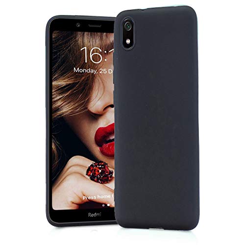 BESTCASESKIN Funda Compatibile con Xiaomi Redmi 7A Carcasa Silicona [Colores del Caramelo] Protector Ultra-Delgado TPU Goma Gel Flexible Caso teléfono móvil Protección Case, Negro
