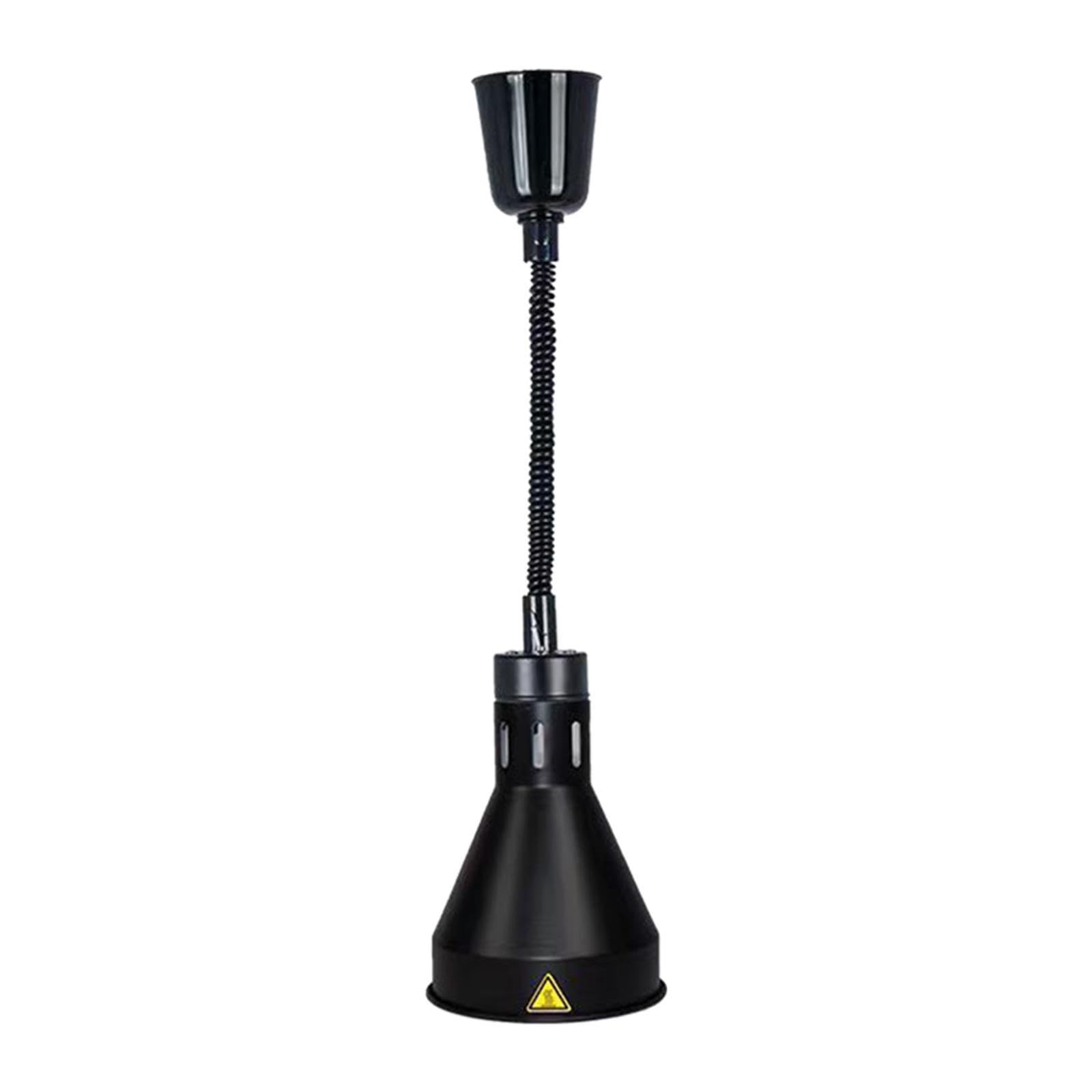 Wisząca lampa grzewcza do żywności E27 bufetowa lampa grzewcza do gorącej żywności restauracji frytki czarna