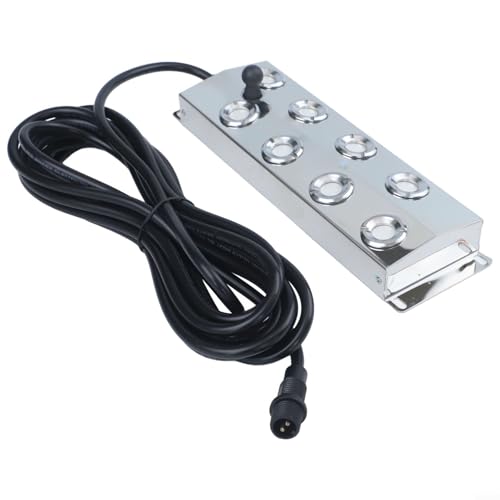 Zilimontt Plaque d'atomiseur de bassin en acier inoxydable pour bassin à poissons et rocailles - Générateur de brume à 8 têtes avec alimentation DC 45 V, fonctionnement silencieux, jardin (huit têtes)