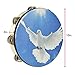 ENNBOM Tambourine Hand Bell Double Row Jingles Music Persuccion Church (10 Inch, Dove)
