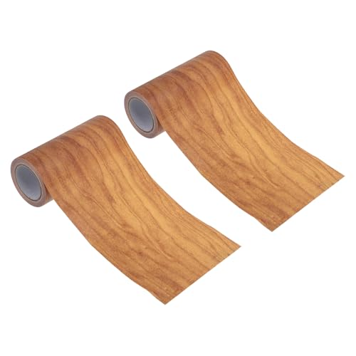 Image of PATIKIL Wood Grain Repair Tape 4 inch x15ft,2 Pcs Self Adhesive Realistic Textured Repair Tape Patch for Floor Door Table Cabinets Desk,Wheat Maple