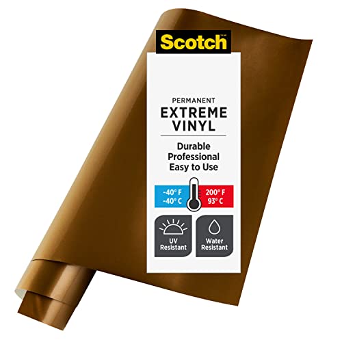 Scotch Extreme Premium Vinyl, 12 X 24 In, Perfect For Outdoor And Automotive Projects, Holds Securely Under The Toughest Conditions, Metallic Gold (Vin-Ex-Gld-T) #TOP13