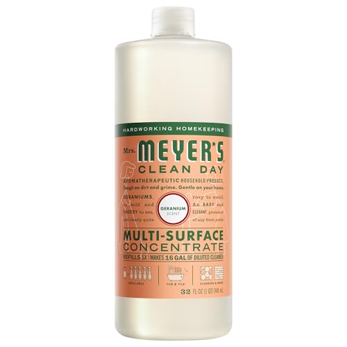 Image of MRS. MEYER'S CLEAN DAY Multi-Surface Everyday Concentrate, Geranium Scent, 32 Fl Oz Bottle