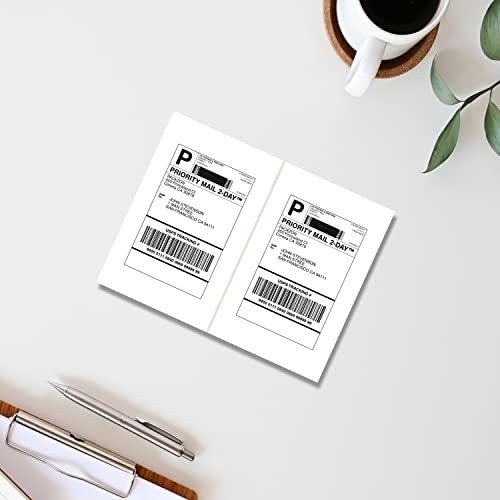 Packzon Shipping Labels With Self Adhesive, Square Corner, For Laser & Inkjet Printers, 8.5 X 5.5 Inches, White, Pack Of 200 Label #TOP2