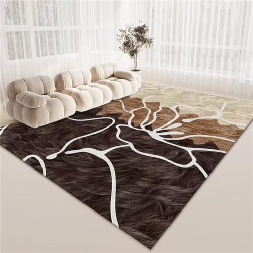 Tapis de salon anti-acariens lavable pour éliminer les taches de café