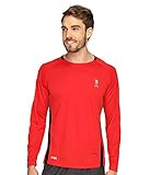 U.S. Polo Assn. Men's Performance 1/2 Zip Mock Neck Top, Engine Red, Large
