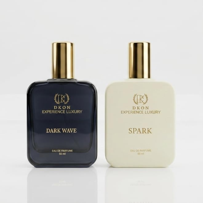 Image of DKON Dark Wave Spark Long Lasting Perfume Combo for Men Women | Premium Luxury Eau De Parfum | Strong Fresh Fragrance | 50ml 50ml Combo | Ideal Gift Set