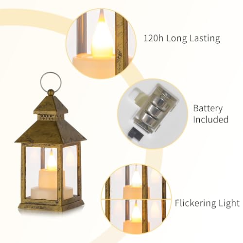 Romadedi Gold Lantern Wedding Decor - 10Pcs Hanging Small Decorative LED Lantern Candle Holders for Christmas Table Decoration Moroccan Ramadan Outdoor Halloween Party Romadedi Gold Lantern Wedding Decor - 10Pcs Hanging Small Decorative LED Lantern Candle Holders for Christmas Table Decoration Moroccan Ramadan Outdoor Halloween Party