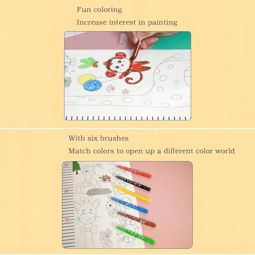 Herramienta decorativa de medición de crecimiento lavable y duradera para pared 7