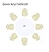 Evershine 3X Thicker Heavy Duty Plastic Table Covers Round Tablecloth, Disposable Tablecloth 12 Pack Round 84
