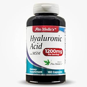 FITO MEDIC’S Lab – Hyaluronic Acid Capsules – with MSM- 1200 mg per Serving, 180 Capsules, Supports Skin Hydration…