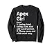 Apex Girl NC Caroline du Nord Cadeau amusant pour fille Sweatshirt