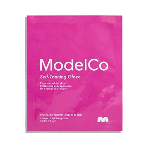 ModelCo Self-Tanning Glove - Long-Lasting, Lightweight, Sun-Kissed Glow - Glides Over Skin Smoothly, Delivering The Perfect Amount Of Formula - Smart One-Use Glove Perfect For Travelling - 1 Pc Mitt Cover