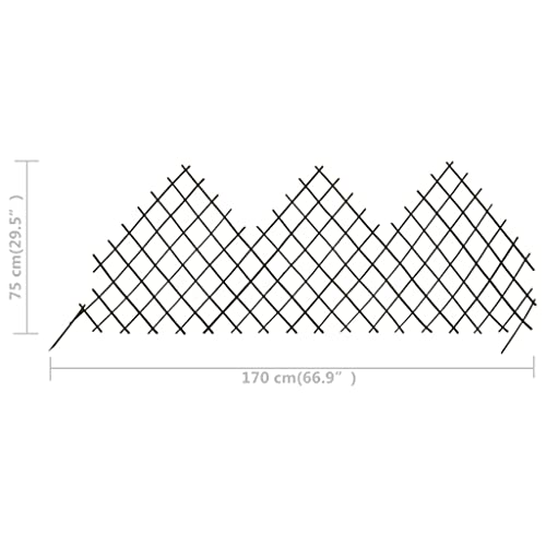 Garden Trellis Fences 5 Pcs 66.9"X29.5" Willow #TOP3