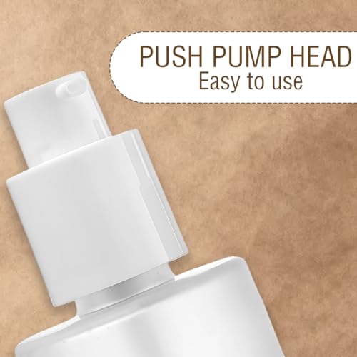 Lot de 3 flacons à pompe de voyage en verre mat de 50 ml pour articles de toilette, distributeur de lotion, savon avec couvercle en plastique grain de bois pour crème tonique et huiles essentielles – vue 6