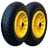 SYTZTOOLS PAKKET VAN 2 GEEL 14 “SOLID PUNCTURE PROOF 3.50-8 WIELBARROW WIEL 20MM LAGER