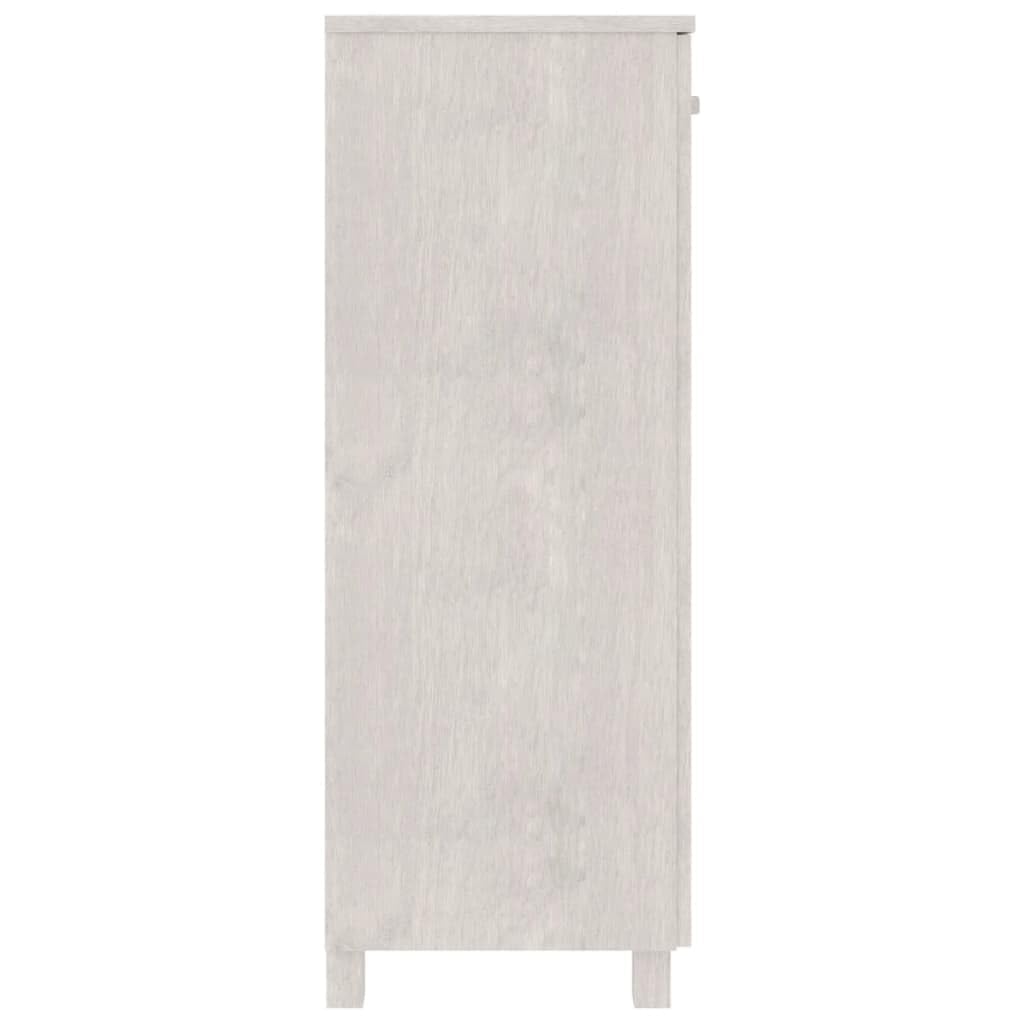 vidaXL Szafka na buty HAMAR, biała, 85x40x108 cm, lite sosna, szafka na obuwie, organizer na buty, organizer na obuwie, szafki na obuwie