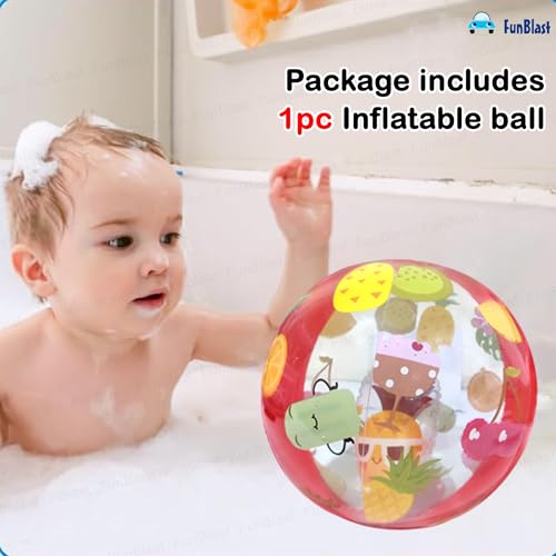 Image of FunBlast Inflatable Balls for Kids - Colorful Beach Balls for Pool, Summer Water Play Toys for Kids, Lightweight Inflatable Pool Balls for Outdoor & Indoor Fun, Swimming Pool Toys (Fruit)
