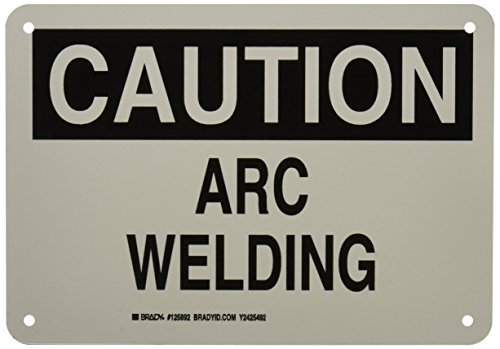 Panneau soudage à l'arc Brady 125892 de signalisation de danger industriel pour atelier