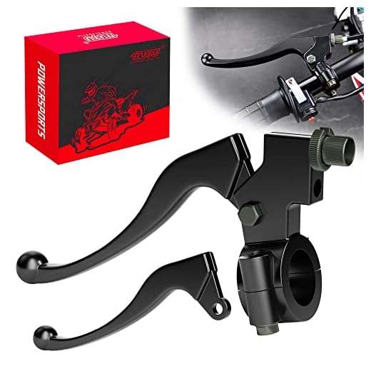 RUTU Left Dirt Bike Clutch Lever,7/8" Handlebars Parts for 50cc-125cc Dirt Bikes - Aluminum Motorcycle Clutch Lever Replacement with Zinc Cable Adjuster & Lock Nut,Includes Spare Lever - Black