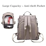 Women Backpacks Anti-Theft Ladies Backpack Purse, Women's Fashion Backpack Shoulder Bag with Replaceable Strap (Casual, Khaki) - Image 4