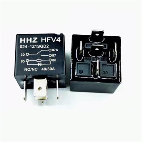Relais HFV4 024-1Z1SGD2 24V DC 40A 5 broches pour commutation électrique - Lot de 10