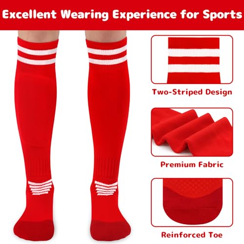 Image of Olreco Kids Soccer Socks Youth Baseball Socks Men Women Softball Sock for Girls Boys Football Sock Men Team Sports Accessory