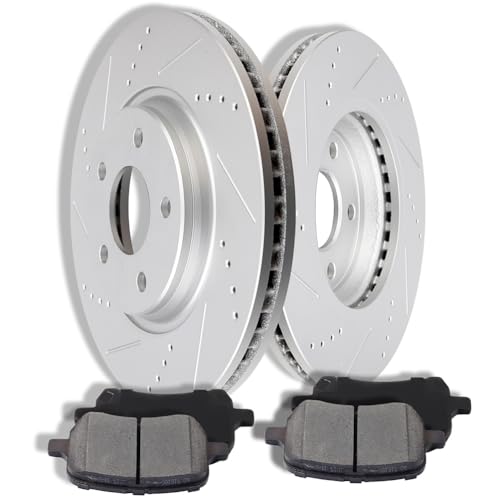 Image of SCITOO Front Brake Kits Drill & Slotted Brakes Rotor Brake Pads:D1160;55093