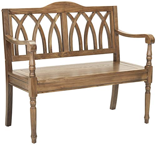 SAFAVIEH Furniture - Benjamin Bench - Oak - Solid Wood