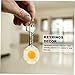 Homoyoyo 10pcs Poached Egg Keychain Charms Handmade Pendant Decor for Bags Stylish Diy Accessories All Occasions