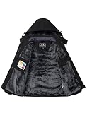 TACVASEN Damen Winterjacke Warm Skijacke mit Fleece Gefüttert Wasserdicht Atmungsaktiv Softshelljacke Outdoor Softshelljacke Schwarz XL