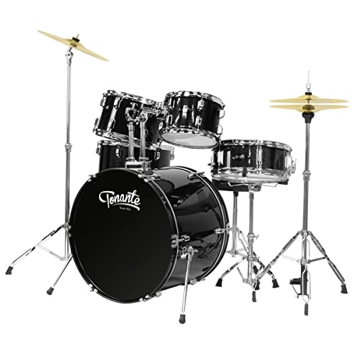 BATERIA ACÚSTICA - LINHA SONORA - 22', 10', 12', 14', 16' - COM KIT DE FERRAGENS E BANCO - BLAC