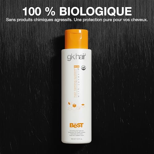 GK HAIR The Best Traitement capillaire lissant à la kératine - Lissage Bresilien professionnel complexe brésilien pour des cheveux soyeux et sans frisottis - Sans formaldéhyde (100 ml) – vue 3