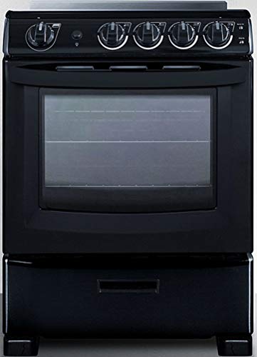 Summit Rex2431Brt 24" Electric Smooth Top Range In Black #TOP4