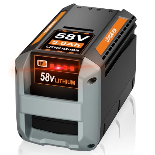 Supowill 58V Replacement for Echo 58V Battery 5.0Ah CBP-58V40 for 58V MAX PRO Series Power Tool CBP-58V2AH CHT-58V CDST-58V CPLB-58VBT CST-58V (Grey) for Echo Battery