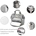 FHELAD 5-in-1 Small Diaper Bag Backpack Convertible Tote, Gray