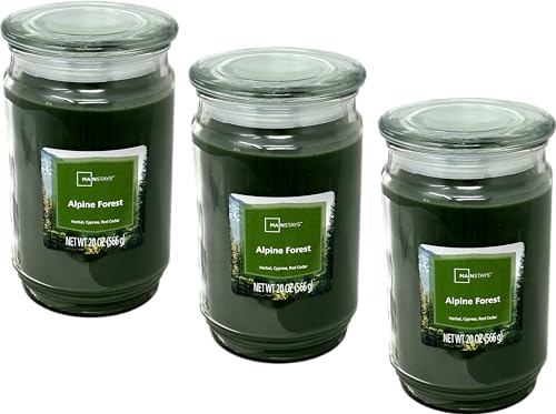 Mainstays 20oz Scented Candles 3-Pack (Alpine Forest)