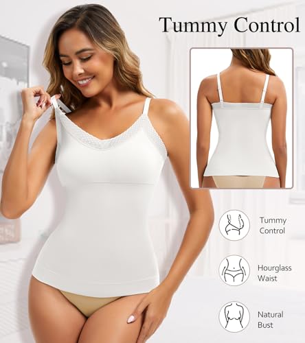 Compression Tanks For Women Shapwear Tank Top Slimming Shaper Lace Camisole Waist Shaping — view 3
