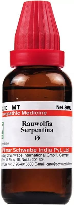 Willmar Schwabe Homeopathic India Rauvolfia Serpentina Mother Tincture 1X (Q) (30ml)