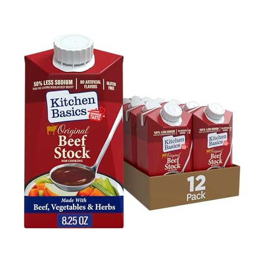 Kitchen Basics Original Beef Stock, 8.25 oz Carton, (Pack of 12)