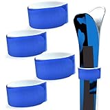 Correas de Esquí Correa Ajustable, Ski Straps, Correas Sujeción Esquí con Almohadillas Protectoras de EVA, Cinta de Sujeción para Esquí, Correa Esquí y Bastones para Transporte, Viajes, Almacenamiento