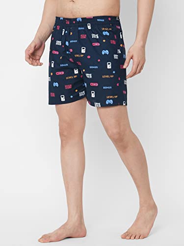 Image of GoSriKi Men's Cotton Printed Boxer Shorts (Pack of 4) (ANL-BXR-PACK-4-GS-008)
