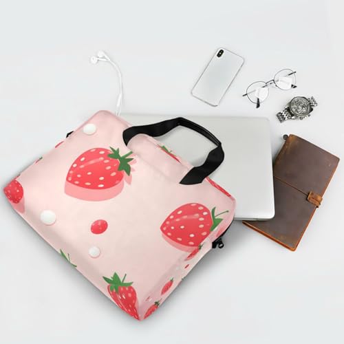Maletín para portátil 15.6" rosa con correa y asa miniatura 7