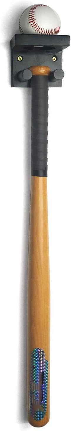 THE WHITE SHOP Baseball Bat Holder Wall Mount Display Stand Hanger, Softball Storage Rack