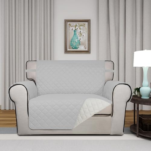 image for PureFit Reversible Quilted Sofa Cover, Water Resistant Slipcover Furni